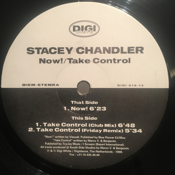 Stacey Chandler - Now ! / Take Control | Digi White (DIGI 016-12) - 3
