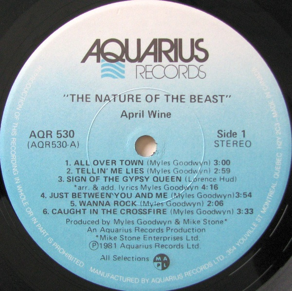 April Wine - The Nature Of The Beast | Aquarius Records (AQR 530) - 3 April Wine - The Nature Of The Beast | Aquarius Records (AQR 530) - 3