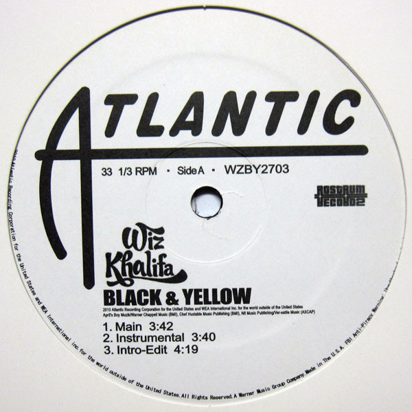 Wiz Khalifa - Black & Yellow | Atlantic (WZBY2703) - 2