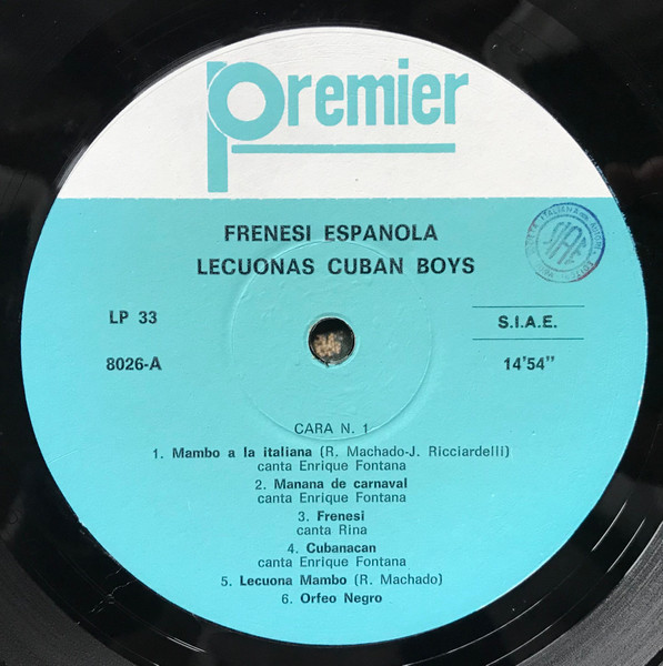 Lecuona Cuban Boys - Frenesi Española | Premier (LP-8026) - 3
