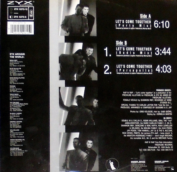 Rap IV Rap - Let's Come Together | ZYX Records (ZYX 6272-12)