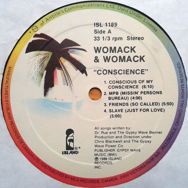 Womack & Womack - Conscience | Island Records (ISL 1189) - 6 Womack & Womack - Conscience | Island Records (ISL 1189) - 6