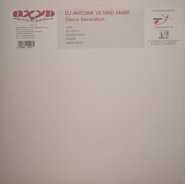 DJ Antoine vs. Mad Mark - Disco Sensation | Oxyd Records (OX5027) - main DJ Antoine vs. Mad Mark - Disco Sensation | Oxyd Records (OX5027) - main