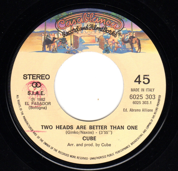 Cube - Two Hits Are Better Than One / Somebody Told Me | Casablanca (6025 303) - 3 Cube - Two Hits Are Better Than One / Somebody Told Me | Casablanca (6025 303) - 3