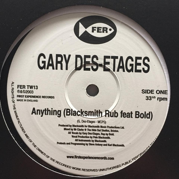 Gary Des'Etages - Anything | First Experience Records (FER TW13)