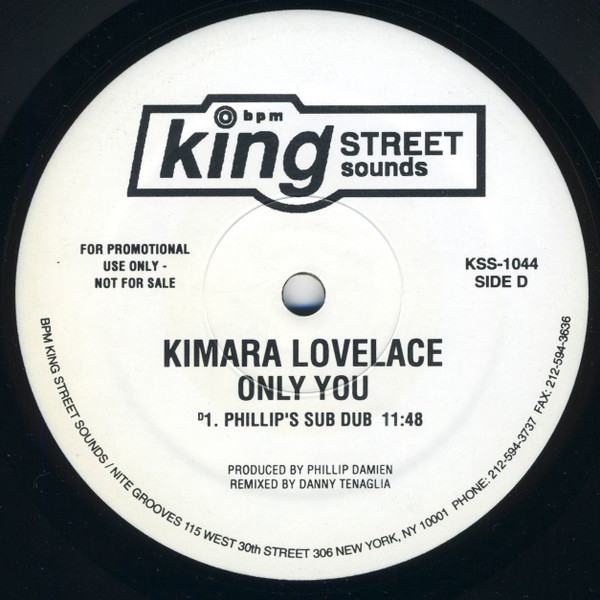 Kimara Lovelace - Only You | BPM King Street Sounds (KSS 1044) - 2