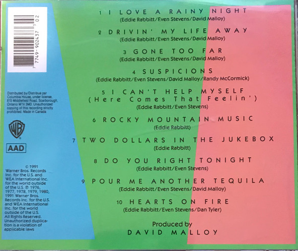 Eddie Rabbitt - All Time Greatest Hits | Warner Bros. Records (W2 26467) - 3