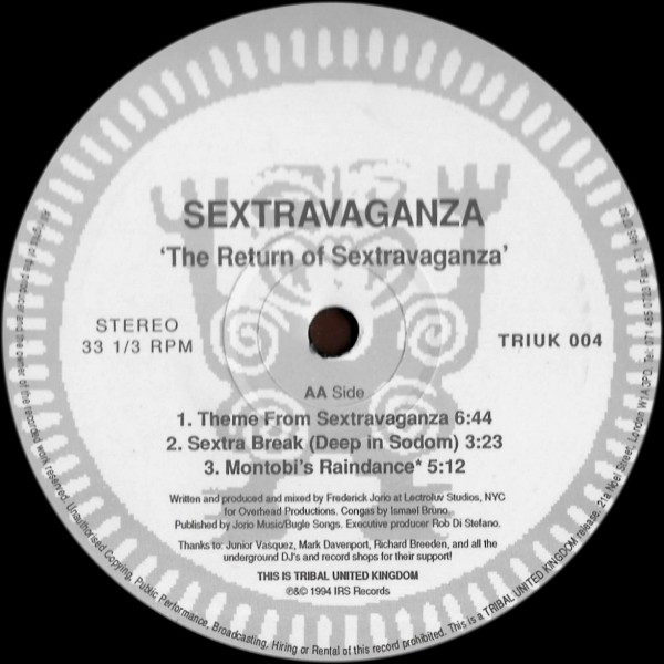 Sextravaganza - The Return Of Sextravaganza | TRIBAL United Kingdom (TRIUK 004) - 3