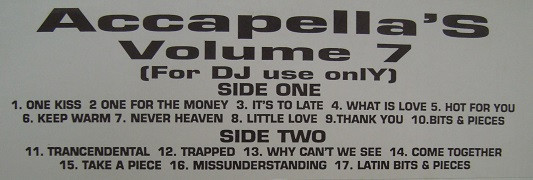 Various - Accapella's Volume 7 | Not On Label (ACCA 7)