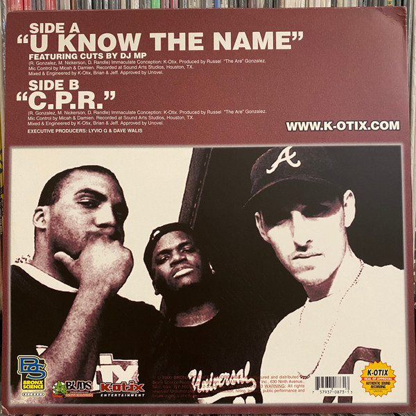 K-Otix - U Know The Name / C.P.R. | Bronx Science Recordings (BDS-873) - 2 K-Otix - U Know The Name / C.P.R. | Bronx Science Recordings (BDS-873) - 2