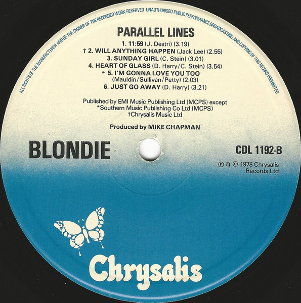 Blondie - Parallel Lines | Chrysalis (CDL 1192) - 4
