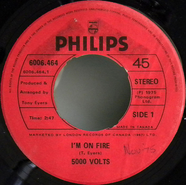 5000 Volts - I'm On Fire | Philips (6006.464) - main