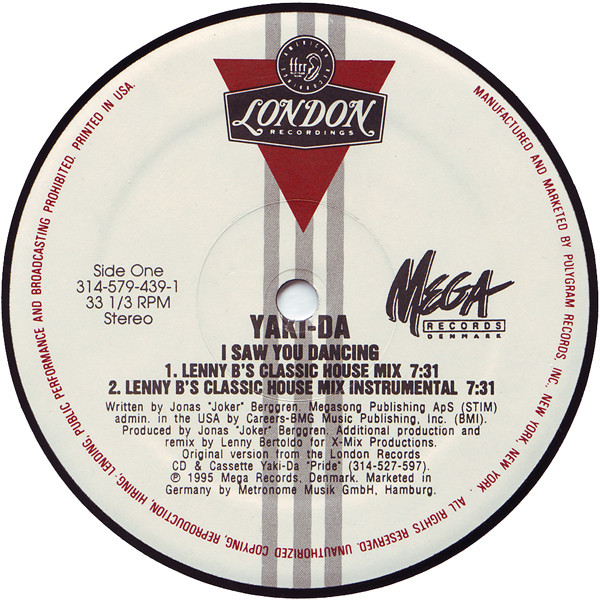 Yaki-Da - I Saw You Dancing | FFRR (314-579 439-1) - 3