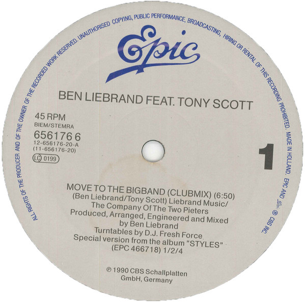 Ben Liebrand Featuring Tony Scott - Move To The Bigband | Epic (656176 6)