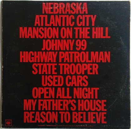 Bruce Springsteen - Nebraska | CBS (CBS 25100) - 2