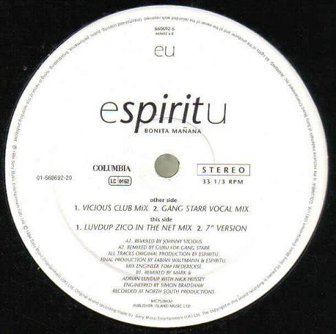 Espiritu - Bonita Mañana | Columbia (01-660692-20) - 2