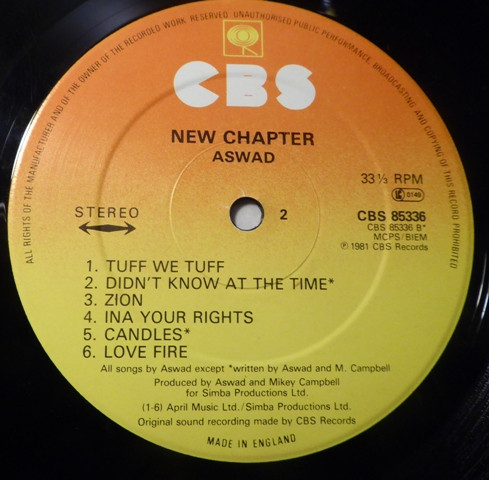 Aswad - New Chapter | CBS (CBS 85336) - 4