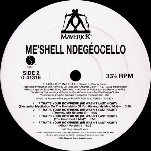 Me'Shell NdegéOcello - If That's Your Boyfriend (He Wasn't Last Night) | Maverick (0-41316) - 3