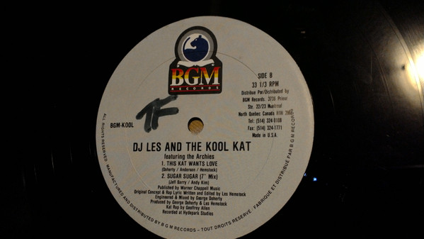Les Hemstock And The Kool Kat Featuring The Archies - Sugar Sugar | BGM Records (BGM-KOOL)