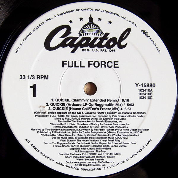 Full Force - Quickie | Capitol Records (Y-15880)