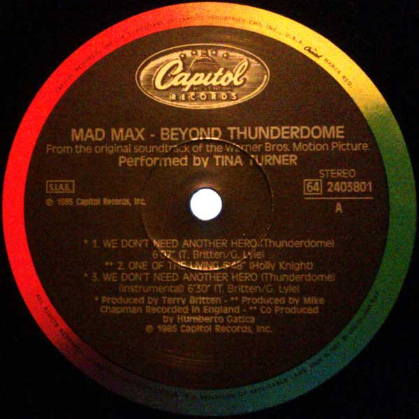 Various - Mad Max Beyond Thunderdome - Original Motion Picture Soundtrack | Capitol Records (64 2403801) - 3