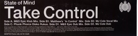 State Of Mind - Take Control | Ministry Of Sound (MOSP124)