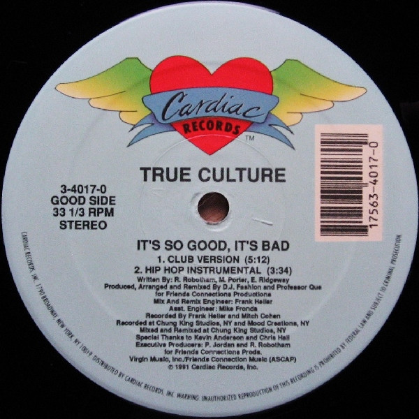 True Culture - It's So Good, It's Bad | Cardiac Records (3-4017-0)