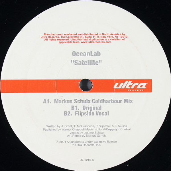 OceanLab - Satellite | Ultra Records (UL 1216-6) - 2