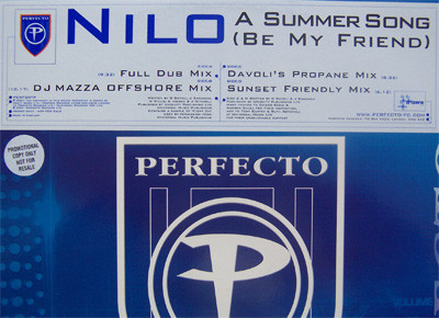 Nilo - A Summer Song (Be My Friend) | Perfecto (PERF020TP) - 2
