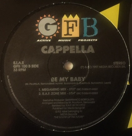 Cappella - Be My Baby | GFB Records (GFB 100) - 2