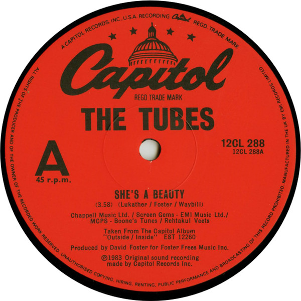 The Tubes - She's A Beauty | Capitol Records (12 CL 288) - 3
