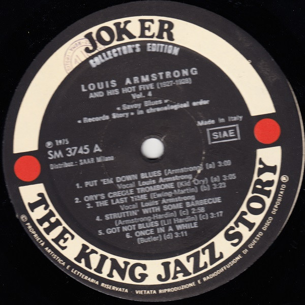 Louis Armstrong & His Hot Five - Savoy Blues 1927 ~ 1928 | Joker (SM 3745)