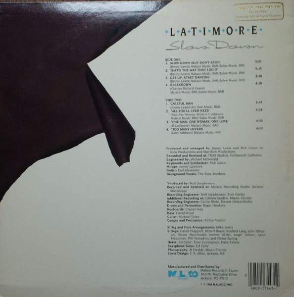 Latimore - Slow Down | Malaco Records (MAL 7443) - 2