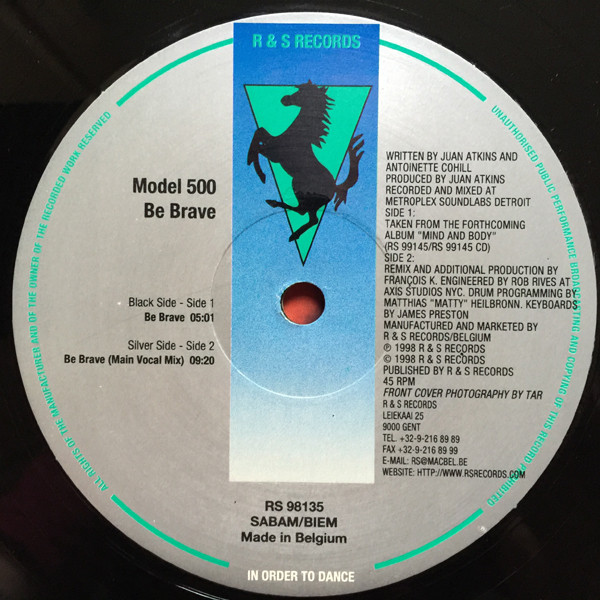 Model 500 - Be Brave | R & S Records (RS 98135) - 4