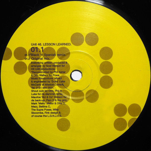 Unit 46 - Conformation / Lesson Learned | Prolific Music (PR0010) - 2