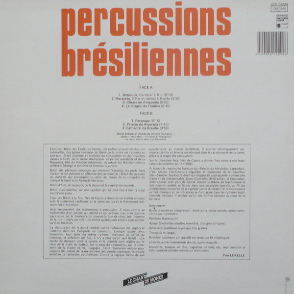 Ney De Castro - Percussions Brésiliennes | Le Chant Du Monde (LDX 74299) - 2 Ney De Castro - Percussions Brésiliennes | Le Chant Du Monde (LDX 74299) - 2
