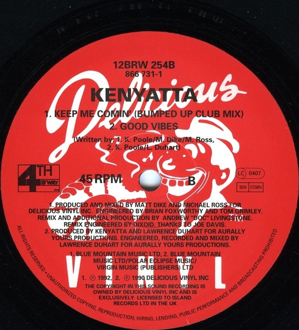 Kenyatta - Keep Me Comin' | 4th & Broadway (12BRW 254) - 4