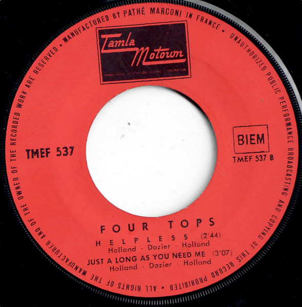 Four Tops - Standing In The Shadow Of Love | Tamla Motown (TMEF 537) - 4