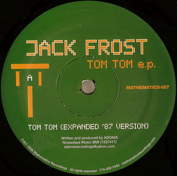 Jack Frost - Tom Tom E.P. | Mathematics Recordings (MATHEMATICS-007)