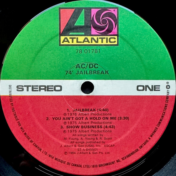 AC/DC - '74 Jailbreak | Atlantic (78 01781) - 3