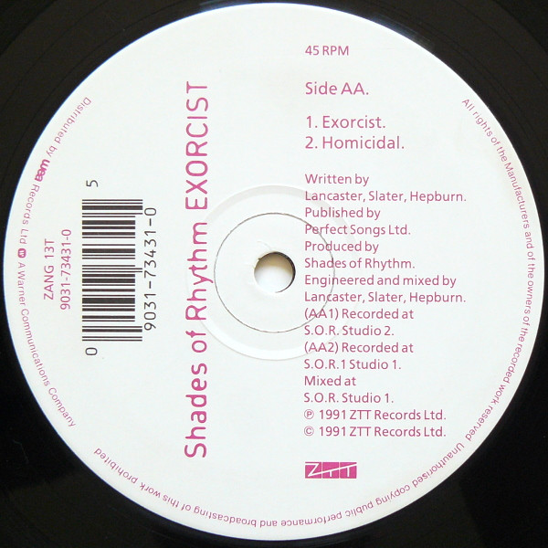 Shades Of Rhythm - Homicide / Exorcist | ZTT (ZANG 13T) - 4