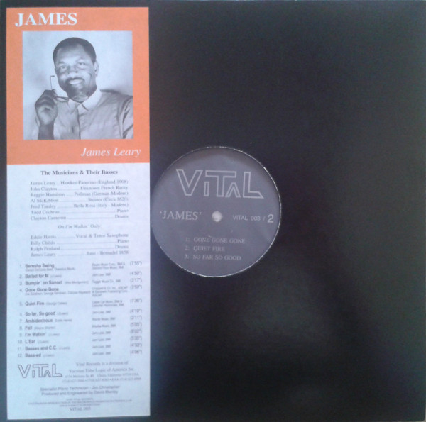 James Leary - James | Vital Records (VITAL 003) James Leary - James | Vital Records (VITAL 003)