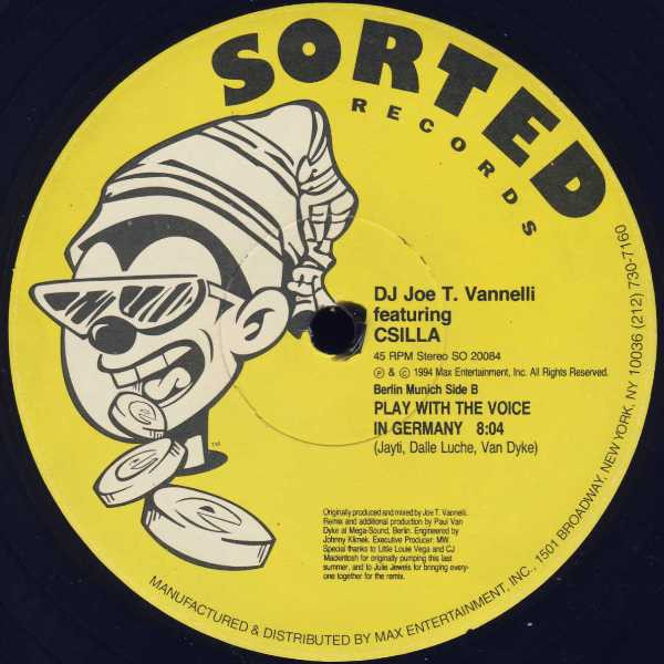 Joe T. Vannelli Featuring Csilla - Play With The Voice - Germany Vs. USA | Sorted Records (SO 20084) - 2