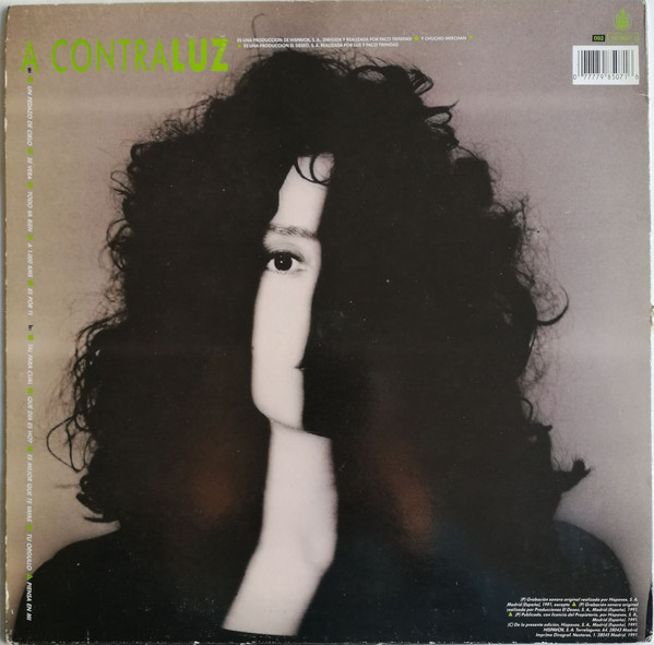 Luz Casal - A Contraluz | Hispavox (092 79 8507 1) - 2