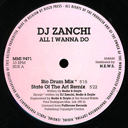 DJ Zanchi - All I Wanna Do / Do What I Wanna Do | Music Man Records (MMI 9471)