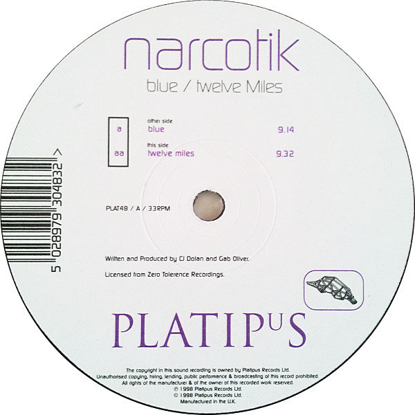Narcotik - Blue / Twelve Miles | Platipus (PLAT48) - main