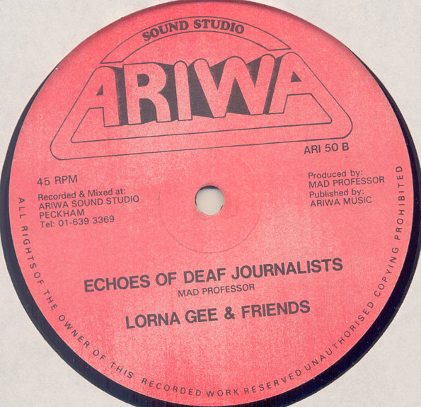 Lorna Gee - Don't Go Crazy / Echoes Of Deaf Journalists | Ariwa (ARI 50) - 2 Lorna Gee - Don't Go Crazy / Echoes Of Deaf Journalists | Ariwa (ARI 50) - 2