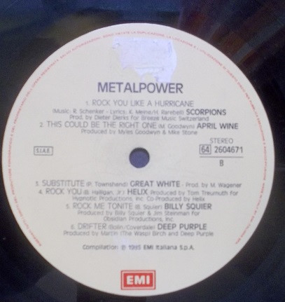 Various - Metalpower | EMI ITALIANA S.p.A. (64 2604671) - 4 Various - Metalpower | EMI ITALIANA S.p.A. (64 2604671) - 4