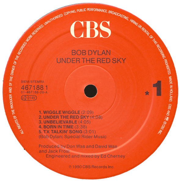 Bob Dylan - Under The Red Sky | CBS (467188 1) - 3