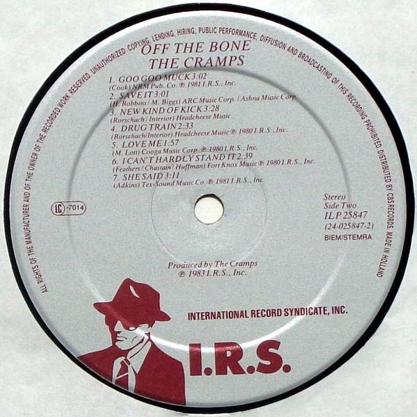 The Cramps - ...Off The Bone | I.R.S. Records (ILP 25847) - 4